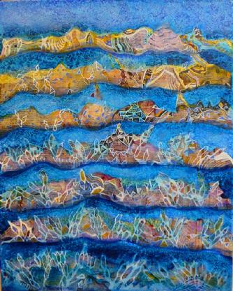 Sea and Hills, Acrylic on canvas, 92 x 73 cm, 2013, Lilya Pavlovic-Dear